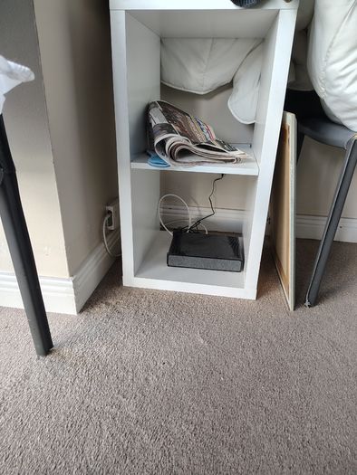White two-tier storage unit