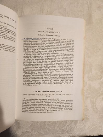 A Casebook On Contract Law. J.C.Smith & J. A. C. Thomas. 7th Edition  Large Volume Paperback In Good Condition. See Photos For Same.