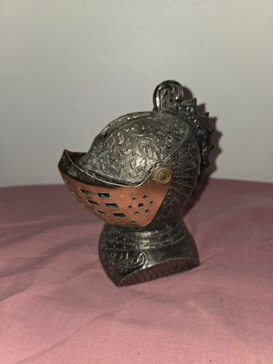 Vintage Japanese made Metal Knight Head Table Lighter