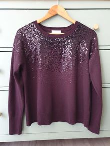 White Labels Sequin Jumper Size Uk 12