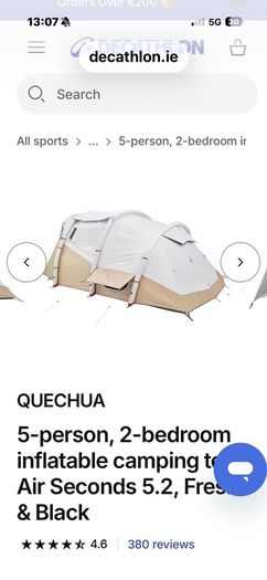 Quechua 5 Person 2 Bed Inflatable