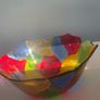 Colourful scalloped glass bowl Image 8