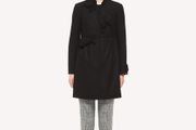 Red Valentino Frayed Bow Detail Wool Coat UK 8