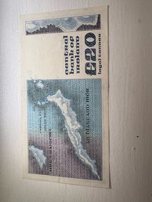 20 pound Irish KHE 482535 from 20-10-81