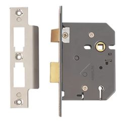 Yale 5 Lever Polished Chrome Mortice Sashlock 76mm Case - 57mm Backset