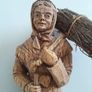 FIGURE - Vintage - Carved Oak Image 2