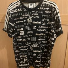 Adidas black graffiti style T-shirt size large