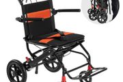 Wheelchair Aluminum Alloy Transport Chair Foldable 45.7 cm W Seat 99.8 kg