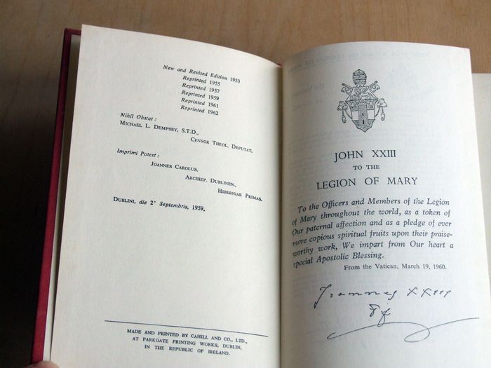 Legio Mariae: The Official Handbook of the Legion of Mary (1962)