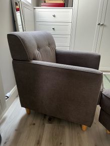 Armchair with footstool