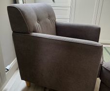 Armchair with footstool