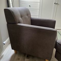 Armchair with footstool