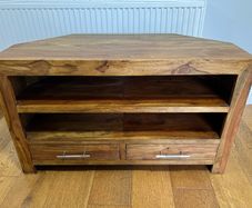 Solid wood TV unit - 2 Drawers - Excellent condition