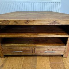 Solid wood TV unit - 2 Drawers - Excellent condition