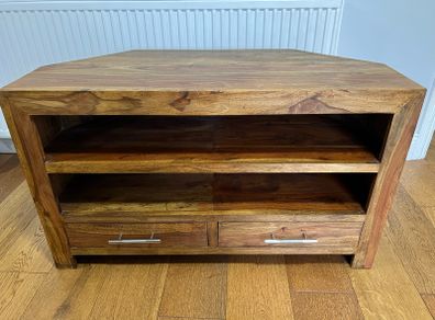 Solid wood TV unit - 2 Drawers - Excellent condition