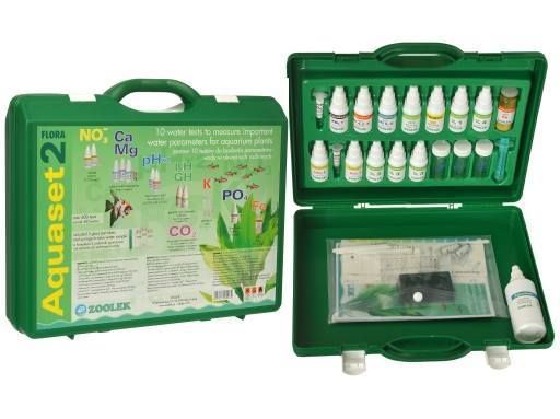 Aquaset 1,2 is a set of 9 tests for important aquarium water parameters.