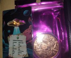 1.1000th of gold space ship plus copper round swaps for whiskey stuff