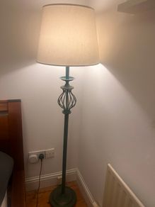 Teal Vintage Style Floor Lamp
