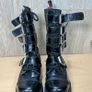 Alpha Rangers 14 Hole Black Combat Boots Buckle Gothic Biker Size UK 6 EU 40 Image 6