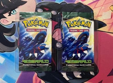 Pokemon EX Emerald Empty Opened Vintage Booster Pack