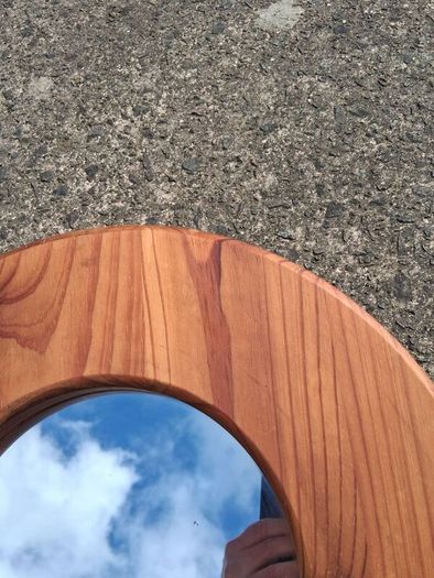 Mid Century Scandinavian Solid Hardwood Mirror