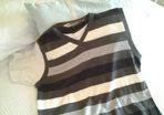 Men's Striped V-Neck T-Shirt - Size M