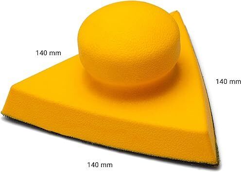 Glass Polish 15908 Hand Sanding Block, Hook & Loop Handheld Sanding Pad | 140 x 140 mm