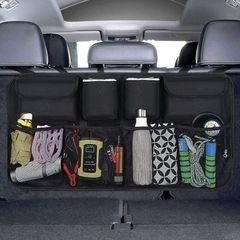 Car Boot Organiser Waterproof Kick Mats Car Organiser Seat Back Protectors, Multi-Pocket Children's Travel Storage, Durable Foldable Cargo Net Storage for Car Backseat Cover (FREE SHIPPING)