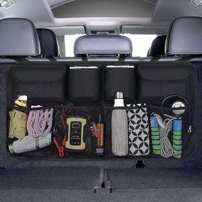 Car Boot Organiser Waterproof Kick Mats Car Organiser Seat Back Protectors, Multi-Pocket Children's Travel Storage, Durable Foldable Cargo Net Storage for Car Backseat Cover (FREE SHIPPING)