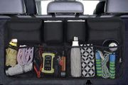 Car Boot Organiser Waterproof Kick Mats Car Organiser Seat Back Protectors, Multi-Pocket Children's Travel Storage, Durable Foldable Cargo Net Storage for Car Backseat Cover (FREE POSTAGE)