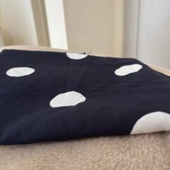 Navy Blue & White Polka Dot Fabric