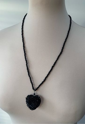 Vintage Beads with Heart Pendant