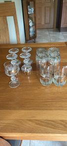 Tumbler and wine glasses