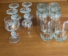 Tumbler and wine glasses