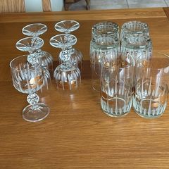 Tumbler and wine glasses