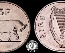 Ireland - 1974 - 5 Pence - Bull - UNC+ - KM.22 - [2400]