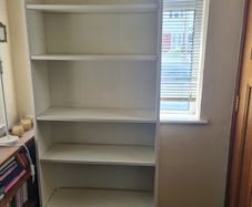 ikea book case and cd stand