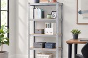 Heavy-Duty Shelving Unit, 5 Tiers, HWD: 200 x 90 x 60 cm, Silver up to 875 kg, basement &amp; garage, storage rack, steel