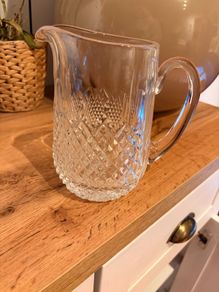 Tyrone Crystal Cut Glass Jug / Pitcher Vintage Style