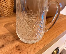 Tyrone Crystal Cut Glass Jug / Pitcher Vintage Style