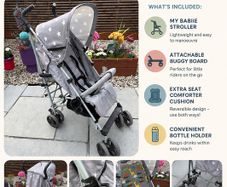 My Babiie stroller & buggy board bundle