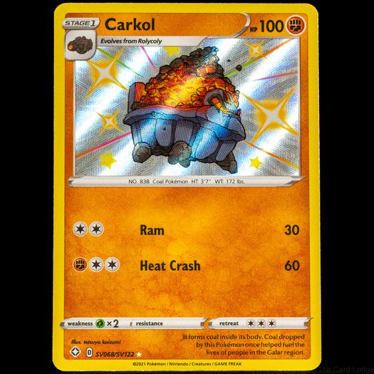 Carkol SV068/SV122 Baby Shiny Vault Holo Rare Shining Fates Sword Shield Pokemon Card
