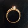 Vintage gold enamel & ruby dress ring size J1/2 Image 8