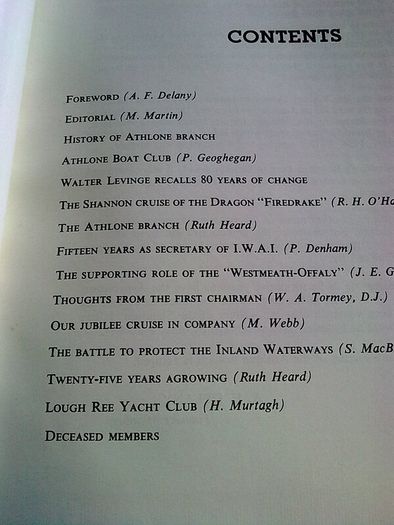 Inland Waterways Association of Ireland Athlone Silver Jubilee 1954-79