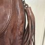 All saints distressed genuine leather Spitalfields multi tassel adjustable bag Image 2