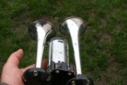 Vintage Loud Dual Trumpet Horn Trumpet For Truck Car Train Boat