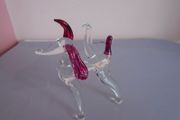 Glass dog ornament. Handblown glass figurine,Home decor,Gift