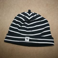 Polarn O. Pyret Navy and White Striped Hat - Age 4 - 9 Months - Like New