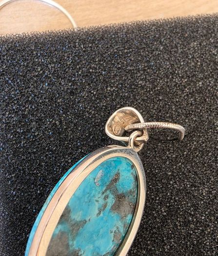 New Moon Jewellery Tibetan Turquoise Pendant Sterling Silver 925  New