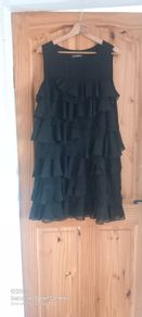 Ruffled Black Dress